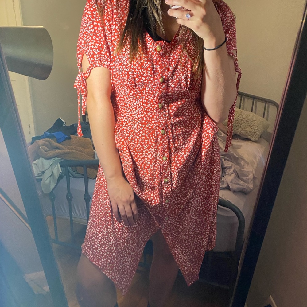 Red sun dress